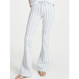 Frame Le High Flare Striped Jeans Dutch Blue Multi Size 25